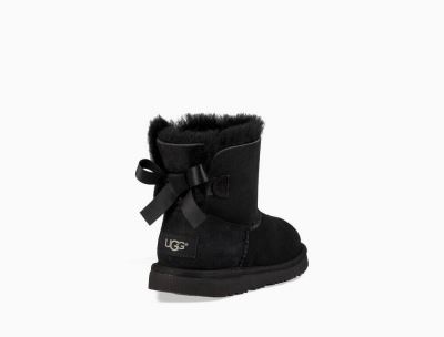 UGG Mini Bailey Bow II Big Kids Boots Black - AU 239JP